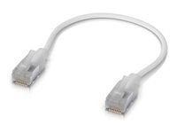 Patch kábel - RJ-45 (M) do RJ-45 (M) - 3 mm - tienený - CAT 6a - bootovaný, vnútorný - biela