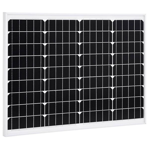 vidaXL Solárny panel hliník a bezpečnostné sklo 50 W monokryštalický