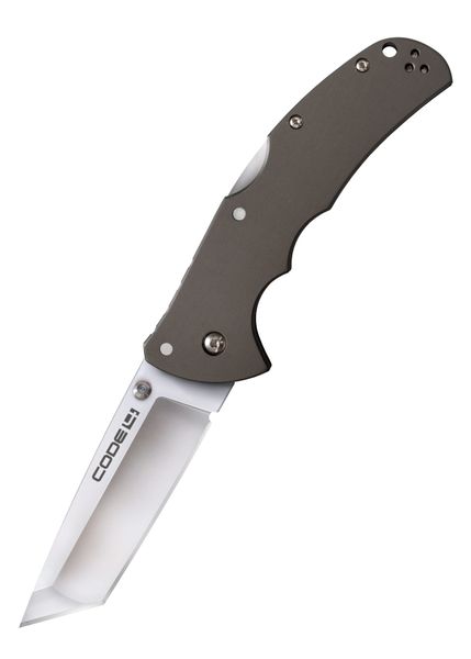 Cold Steel 58PT Code 4 vreckový nôž 8,9 cm, Satin, šedá, hliník