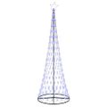 vidaXL LED vianočný stromček Modrá 302,5 cm Kov