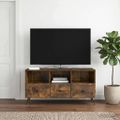 vidaXL TV skrinka Dymový dub 102 x 34,5 x 50 cm Kompozitné drevo