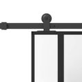 vidaXL Posuvné dvere s kovaním 76x205 cm tvrdené sklo a hliník úzke