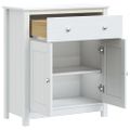 vidaXL Skrinka do kúpelne BERG biela 69,5x34x80 cm masívna borovica