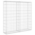 vidaXL Gabiónová stena s krytmi, pozinkovaná oceľ 80x20x100 cm