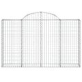 vidaXL Oblúkové gabionové koše 6 ks 200x30x120/140 cm pozink. železo