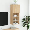 vidaXL TV skrinka s LED svetlami dub sonoma 40,5x30x102 cm