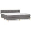 vidaXL Boxspring posteľ s matracom tmavosivá 200x200 cm látka