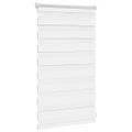 vidaXL Zebrová roleta 50,9x100 cm Šírka látky 46,7 cm biela
