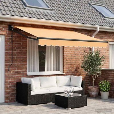 vidaXL Markíza Piesková 3,5 x 2 m Polyester a kov