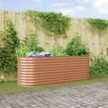 vidaXL Zvýšený záhon Hnedá 240 x 80 x 81 cm Oceľ