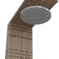 vidaXL Vonkajšia sprcha sivý 100x100x241,5 cm polyratan a akácia