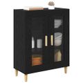vidaXL Servírovacia skriňa Čierny dub 69,5 x 34 x 90 cm