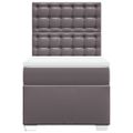 vidaXL Boxspring posteľ s matracom sivá 100x200 cm umelá koža