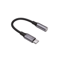 Forever adaptér audio AJC-01 jack 3,5 mm - USB-C čierny