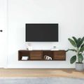 vidaXL TV stolíky 2 ks hnedý dub 60x31x25,5 cm spracované drevo