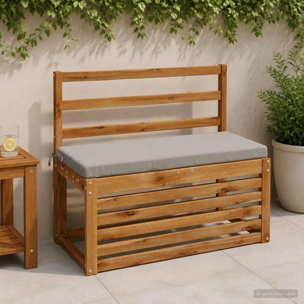 vidaXL Vankúš na lavičku SOEST 100% polyester Sivá 60 x 40 x 5 cm