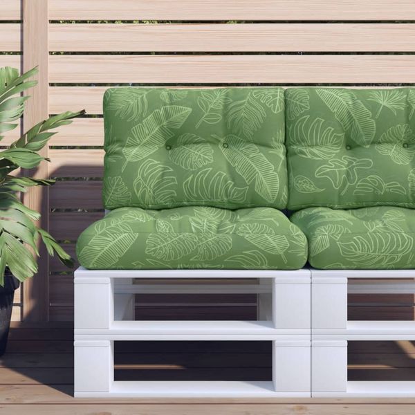 vidaXL Poduška na paletovú pohovku vzor listov 50x40x12 cm látka
