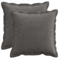 vidaXL Poťah na podložku 2 ks HOUTEN Tmavosivá 30 x 30 cm manšestr