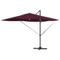 vidaXL Slnečník Bordeaux červená 351 x 250 x 253 cm Polyester a hliník