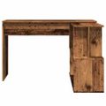 vidaXL Rohový písací stôl Old Wood 200,5x50x76 cm Engineered Wood