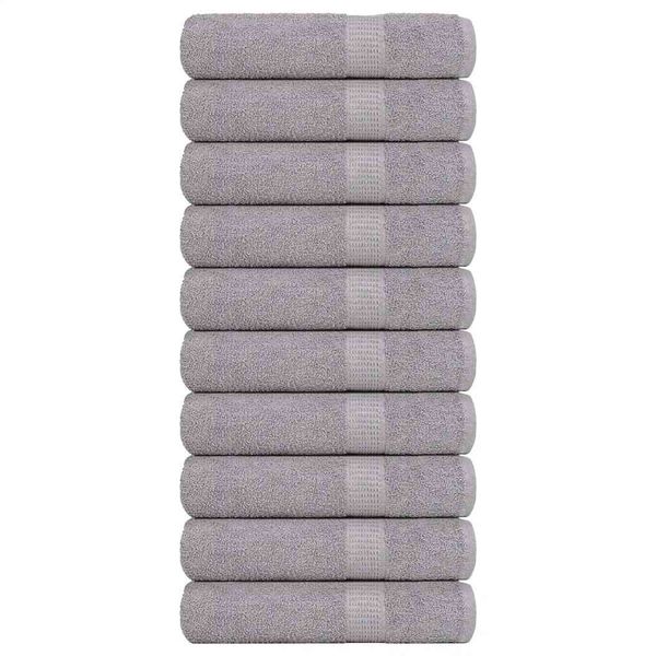 vidaXL Utierky na ruky FROGN 10 ks sivé 50x100 cm 360 g/m²