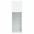 vidaXL TV skrinka s LED svetlami biela 30,5x30x90 cm