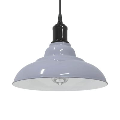 VidaXL Závesná lampa výškovo nastaviteľná E27 lesk šedá Ø 31 cm kov