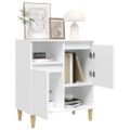 vidaXL Komoda biela 60x35x70 cm spracované drevo