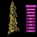 vidaXL Vianočný stromček 100 LED Teplá biela 120 cm Ratan