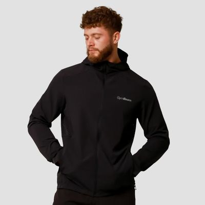 Bežecká bunda Pulse Black - GymBeam, veľkosť L, veľkosť oblečenia L