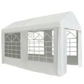vidaXL Párty stan, PE 2x4 m, biely