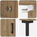 vidaXL Highboard Remeselný dub 34,5 x 34 x 180 cm Kompozitné drevo