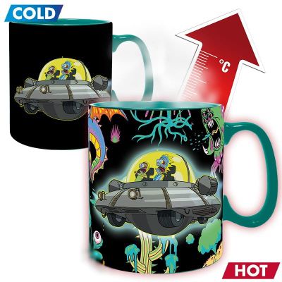 Hrnček Rick and Morty - Spaceship, meniaci sa