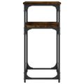 vidaXL Konzolový stolík dymový dub 75x35,5x75 cm kompozitné drevo