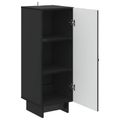 vidaXL Servírovacia skriňa Čierna 33 x 34,5 x 90 cm Kompozitné drevo