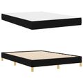 vidaXL Posteľ s pružinovým rámom s matracmi Čierna 140 x 190 cm látka