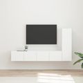 vidaXL Zostava TV skriniek 3 ks Biela Kompozitné drevo