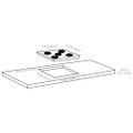 vidaXL Keramická varná doska, 5 platničiek, dotyková 77 cm 8500 W