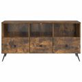 vidaXL TV skrinka Dymový dub 102 x 34,5 x 50 cm Kompozitné drevo