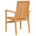 vidaXL Stohovateľné záhradné stoličky 2 ks 56,5x57,5x91 cm masívny tík