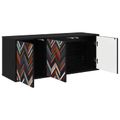 vidaXL Nástenný TV kabinet OMMEN 102 x 33 x 40 cm Čierny dub