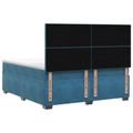 vidaXL Posteľ boxspring s matracom Modrá 200 x 200 cm Zamat