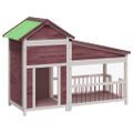 vidaXL Koterec pre psa mocha káva 143x60,5x109 cm borovicový masív