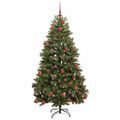 vidaXL Umelý Sklápací Vianočný Stromček Zelená 180 cm PVC a oceľ