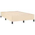 vidaXL Boxspring posteľ s matracom a LED krémová 120x190 cm látka