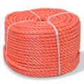vidaXL Pletené lano polypropylénové 12 mm 500 m oranžové