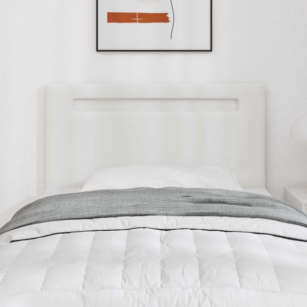 vidaXL LED hlavová doska Biela 100 cm Umelá koža