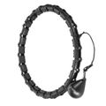 Sada čiernej masážnej Hula Hoop so závažím HMS HHW11 a zoštíhľujúceho bedrového pásu HMS BR163 PLUS SIZE