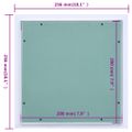 vidaXL Prístupový panel s hliníkovým rámom a sadrokartónom 200x200 mm