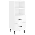 vidaXL Vysoká skrinka biela 34,5x34x180 cm spracované drevo
